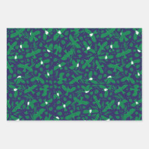 Pombos verdes em azul