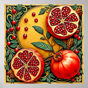 Pomegranate Elegance Impressão