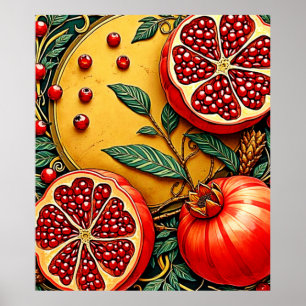 Pomegranate Elegance Impressão