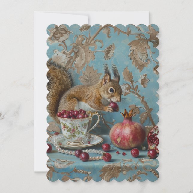 Pomegranato - Convite Plano: 12,7 cm x 17,8 cm (Frente)