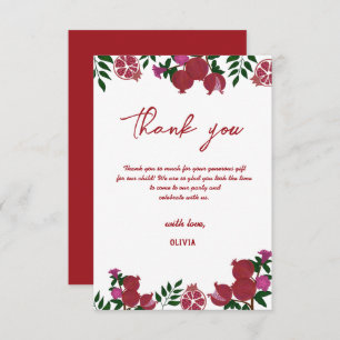 Pomegranato Fruto fresco Cartões de agradecimentos