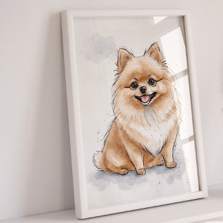 Pomerânia | Impressão de cães | Impressão de Arte 