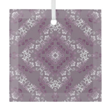 Pompadour Purple 2 Vidro Flourish Ornament