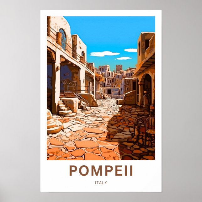 Pompeia Itália Viagem Impressão (Frente)
