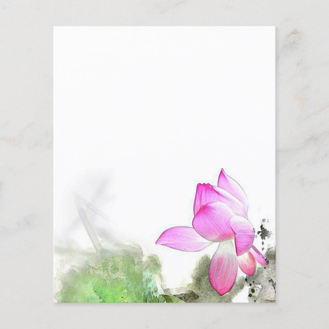 POND LOTUS l Pintura em Pincel Chinês (Frente)