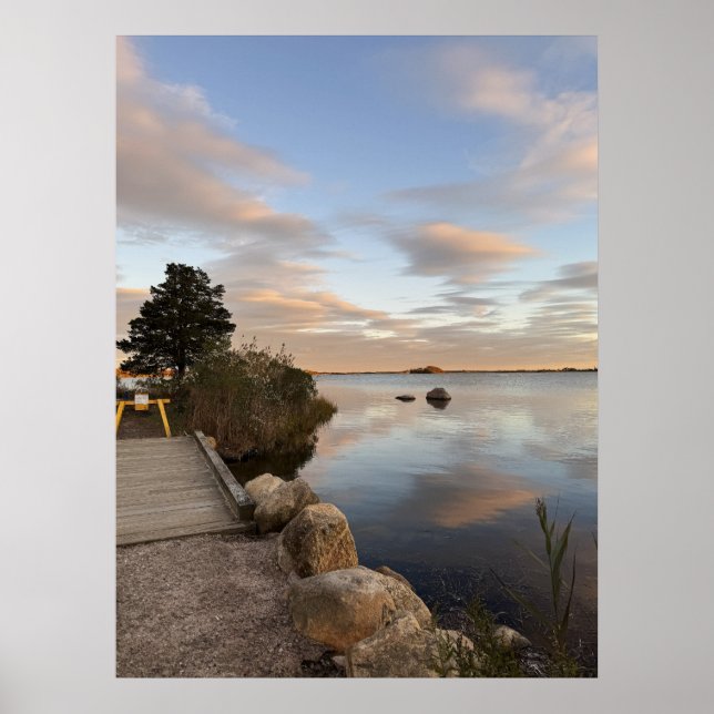 Pond Waterscape Sunset Photo Poster (Frente)