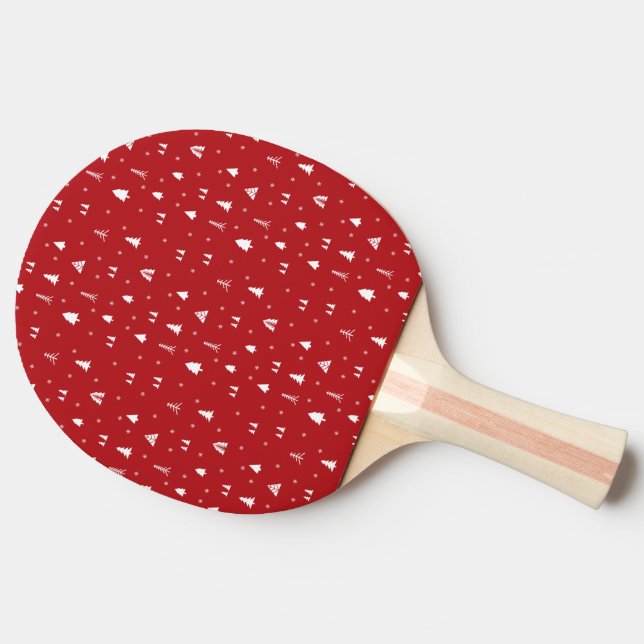 Pong Árvores de Natal e Flocos de Neve Raquete de Ping  (Lateral do verso)