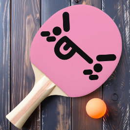 Pong Rabo de Cavalo Raivoso Rosa Claro Raquete de Ping 