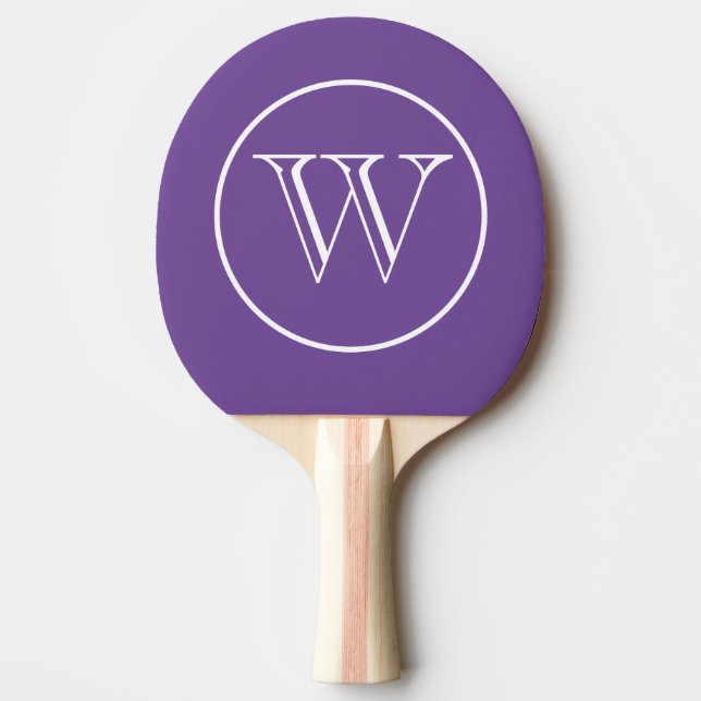 Pong Raquete de Ping Pong-Letra Monograma (Frente)