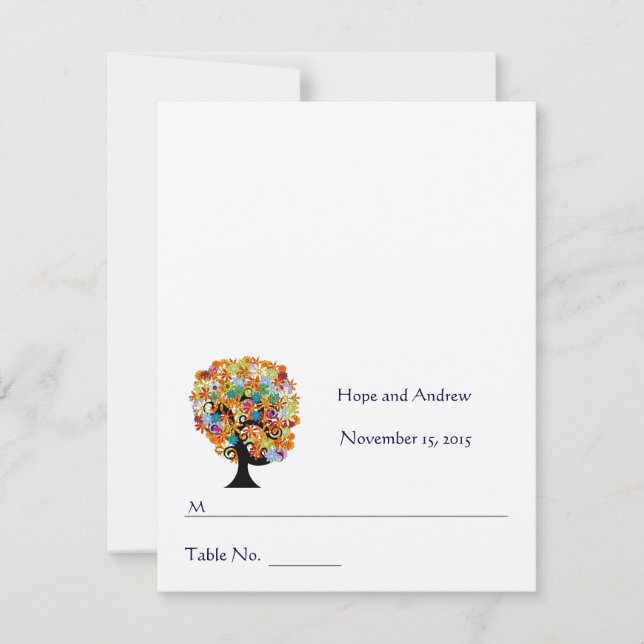 Ponha e Dobre Cartões de Casamento (Frente)