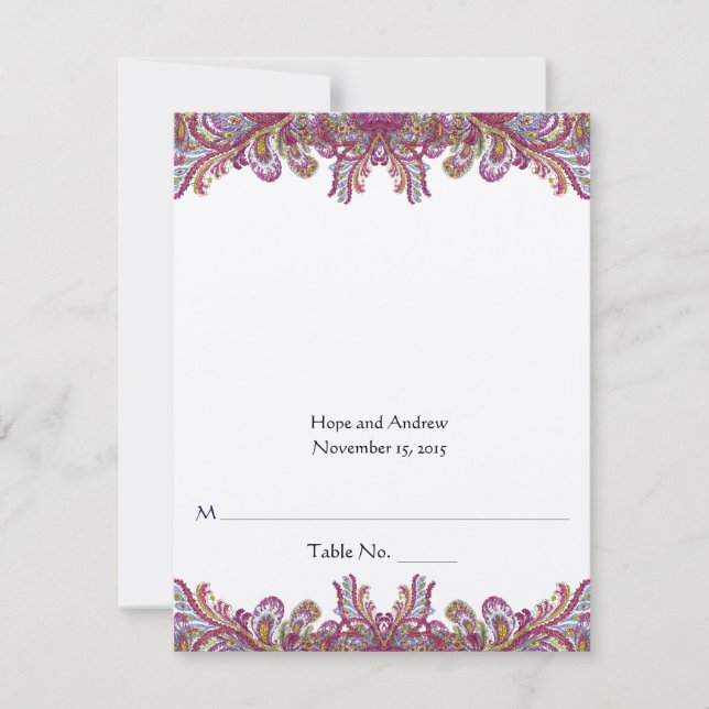 Ponha e Dobre Cartões de Casamento (Frente)