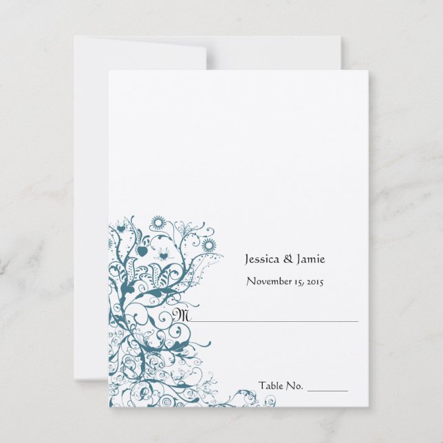 Ponha e Dobre Cartões de Casamento (Frente)