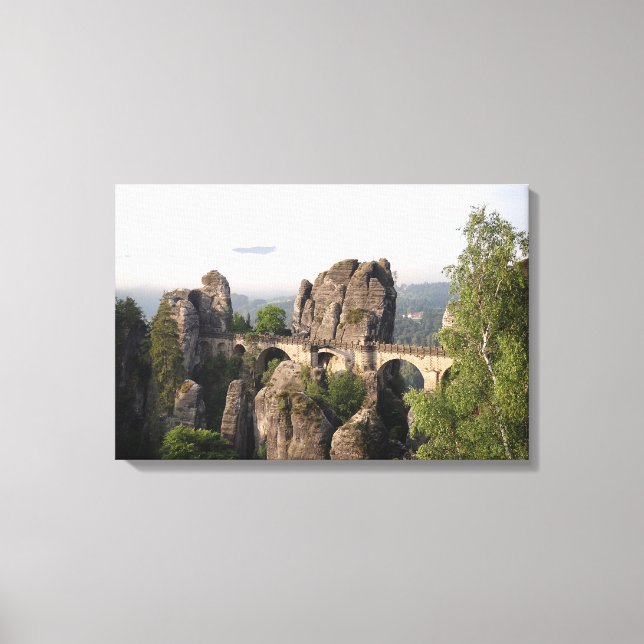 Ponte Bastei Na canvas Da Suiça Saxônica (Frente)