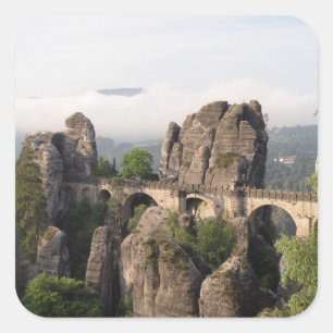 Ponte Bastei no adesivo de Suiça saxônica