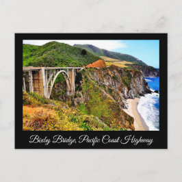 PONTE BIXBY PACIFIC COAST HIGHWAY CARTÃO POSTAL