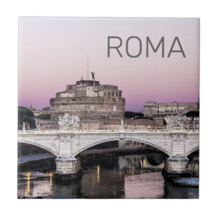 Ponte Castel Sant'Angelo Roma Itália Pôr do Sol