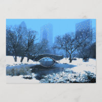 Ponte Central Park no Convite à Neve em Crepúsculo