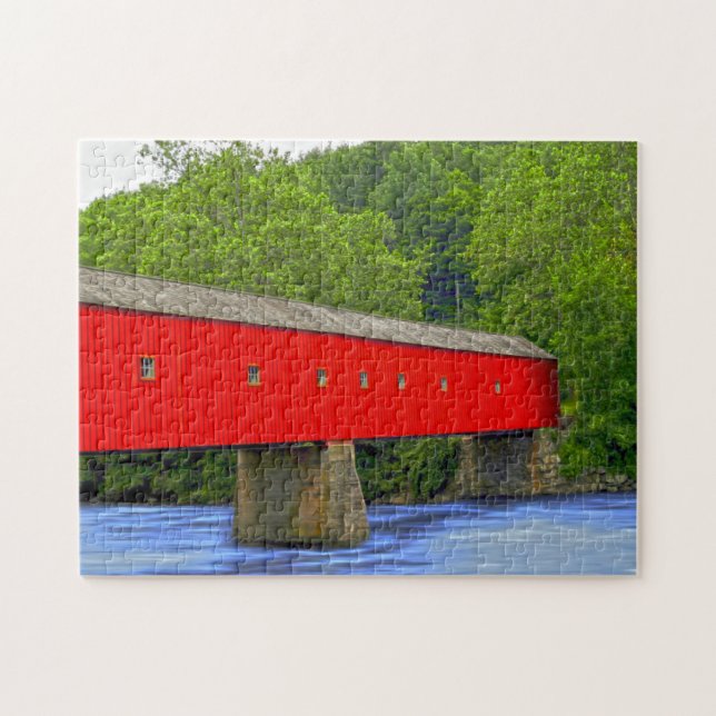 Ponte Coberta de Connecticut. Quebra-cabeça (Horizontal)