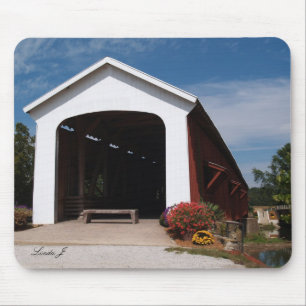 Ponte coberta em Indiana Mousepad