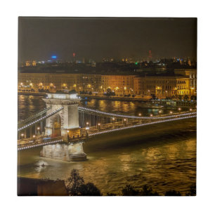 Ponte da Cadeia de Budapeste à Noite