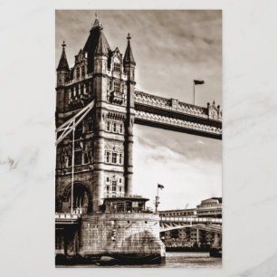 Ponte da torre de Londres do Sepia do vintage