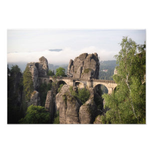 Ponte de Bastei no impressão da foto de Alemanha