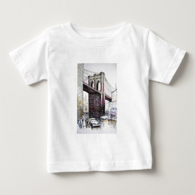 Ponte de Brooklyn, camiseta da criança dos EUA (Frente)