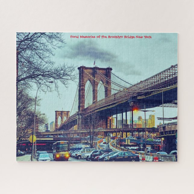 Ponte de Brooklyn Nova York. Quebra-cabeça (Horizontal)