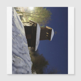 "Ponte de inverno sob as estrelas - paisagem notur