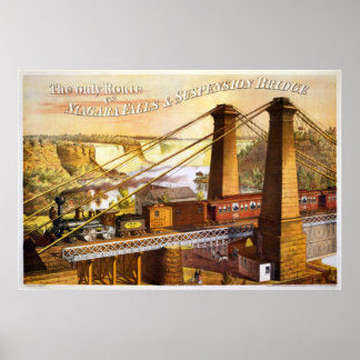 Ponte de Suspensão Niagara Falls 1876 Poster