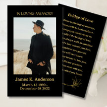 Ponte do Amor Cartão com fotos Preto de Oração Mem