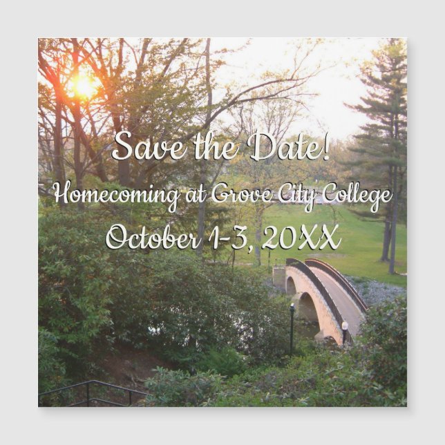 Ponte do Arco-íris Sunset no Grove City College (Frente)