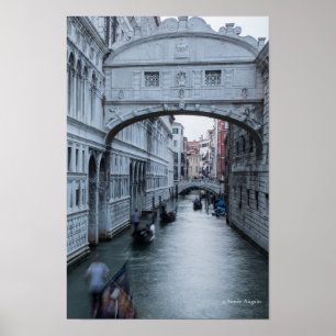 Ponte do impressão da foto de Veneza dos suspiros