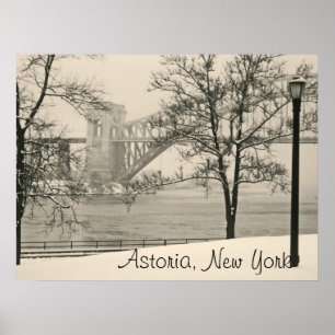 Ponte Inferno, Astoria, Poster do Estilo NY Vintag