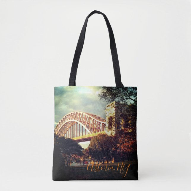 Ponte Inferno No Outono, Astoria, NY Tote Bag (Frente)