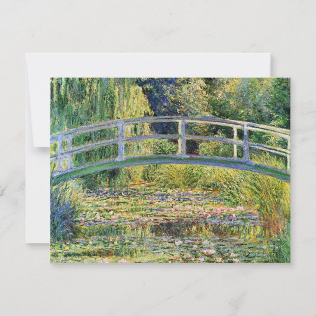Ponte japonesa de Monet com convite dos lírios de (Frente)