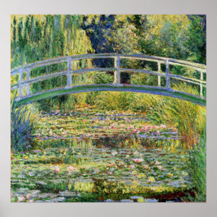 Ponte japonesa de Monet com o poster dos lírios d