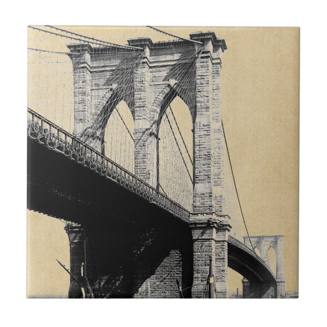 Ponte Landmark Brooklyn Nova York 1896 (Frente)