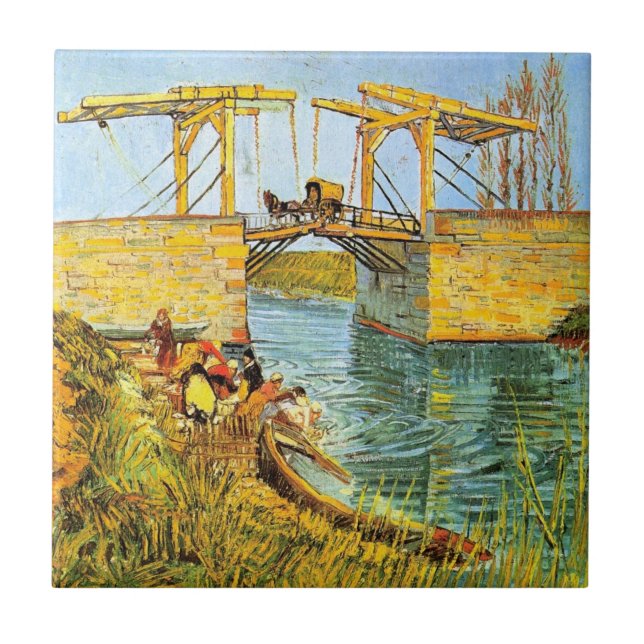 Ponte Langlois em Arles por Vincent van Gogh (Frente)