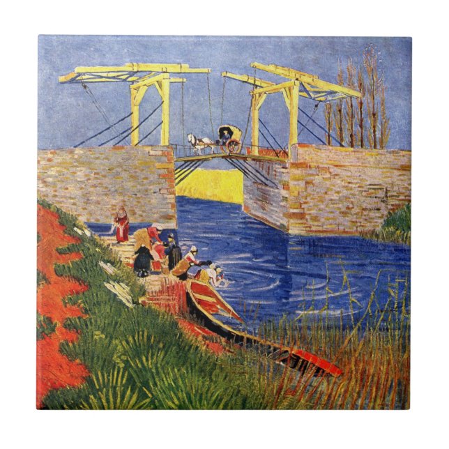 Ponte Langlois em Arles por Vincent van Gogh (Frente)