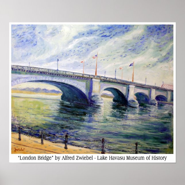 Ponte Londres por Alfred Zwiebel Poster (Frente)