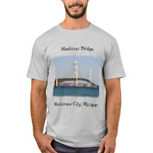 Ponte Mackinac - Camiseta da cidade de Mackinaw -