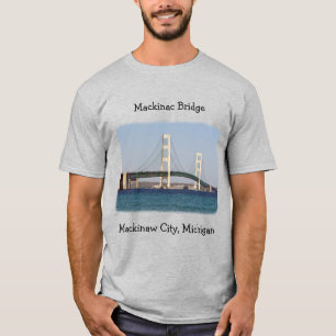 Ponte Mackinac - Camiseta da cidade de Mackinaw -