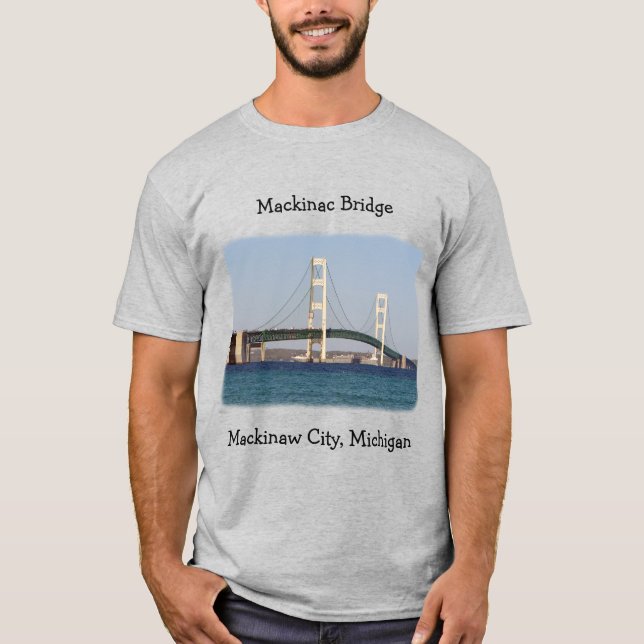 Ponte Mackinac - Camiseta da cidade de Mackinaw -  (Frente)