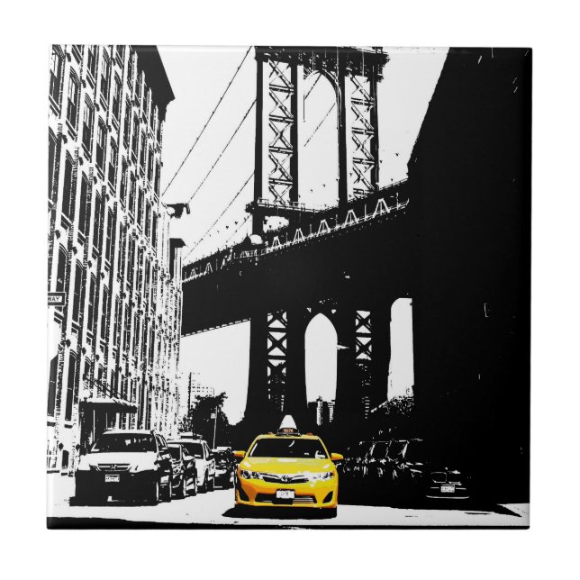 Ponte Nova Iorque Ny Nyc Yellow Taxi Brooklyn (Frente)