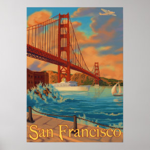 Ponte ouro Gate - São Francisco, Poster CA