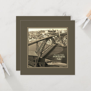 Ponte Porto sobre o rio Douro, Portugal, sepia