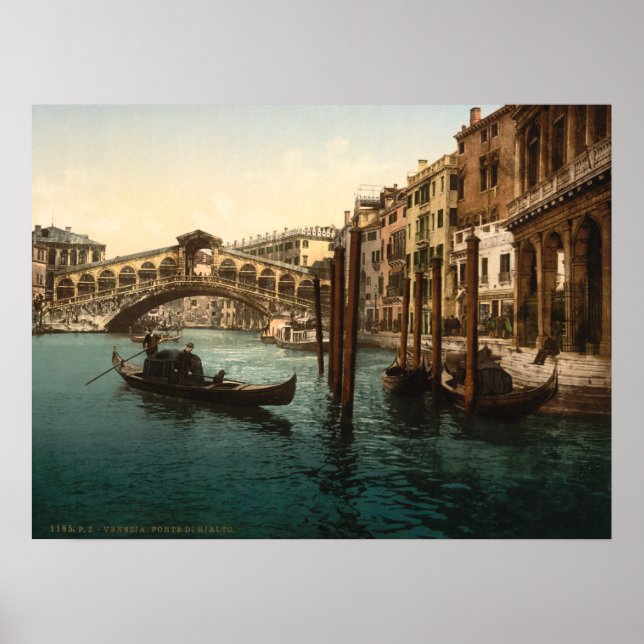 Ponte Rialto I, Veneza, Impressão de Arquivamento  (Frente)
