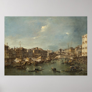 Ponte Rialto, Veneza - F Poster de Arte Bela