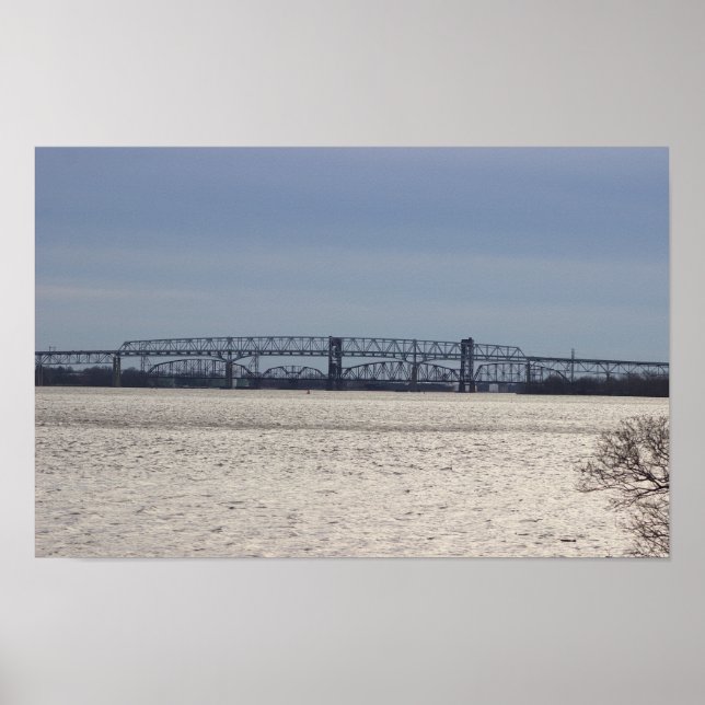 Ponte sobre o rio Delaware Poster (Frente)